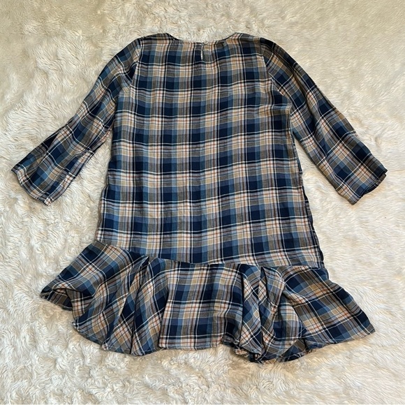 Free People x CP Shades Drop It Low Mini Dress in Blue Plaid - Size XS - Picture 3 of 6